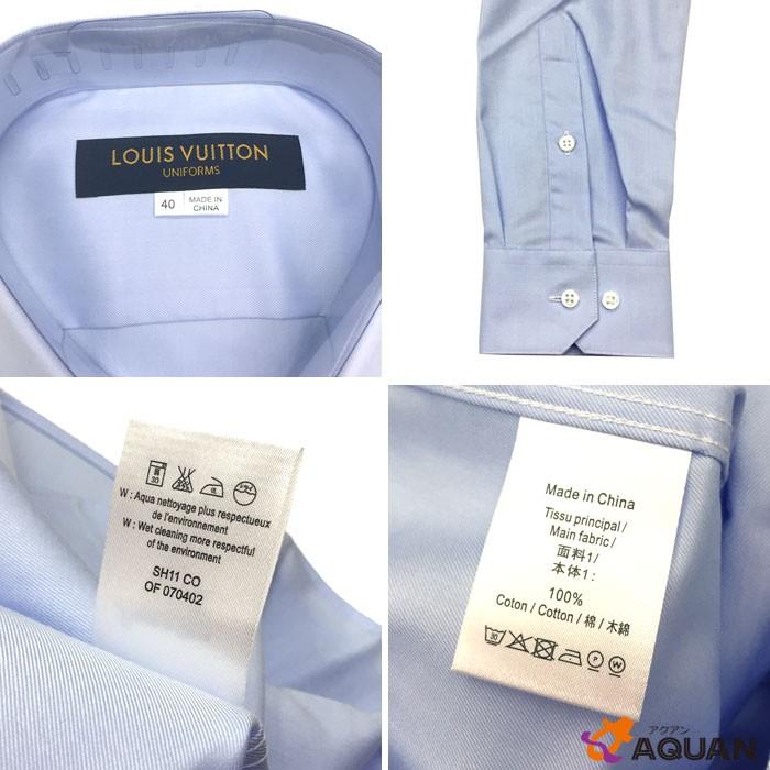 ルイヴィトン LOUIS VUITTON メンズ スタッフシャツ スタッフユニフォーム シャツ 長袖 水色 未使用 :aq2023:ブランド