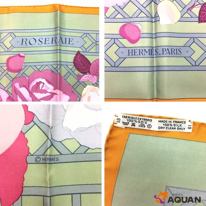 HERMES セール HERMES エルメス カレ90 スカーフ ROSERAIE バラ HERMES セール HERMES エルメス カレ90 スカーフ ROSERAIE バラ