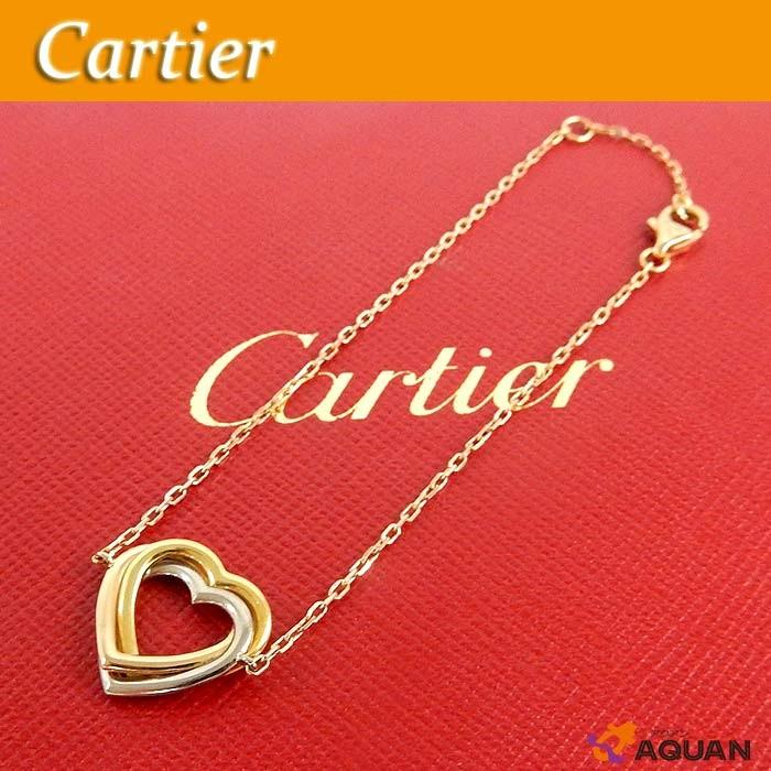 Cartier　カルティエ　ブレスレット　トリニティ　ハート　トリニティハートブレスレット　K18　750　WG　YG　PG　アクセサリー　レディース　送料込み｜aquankyoya