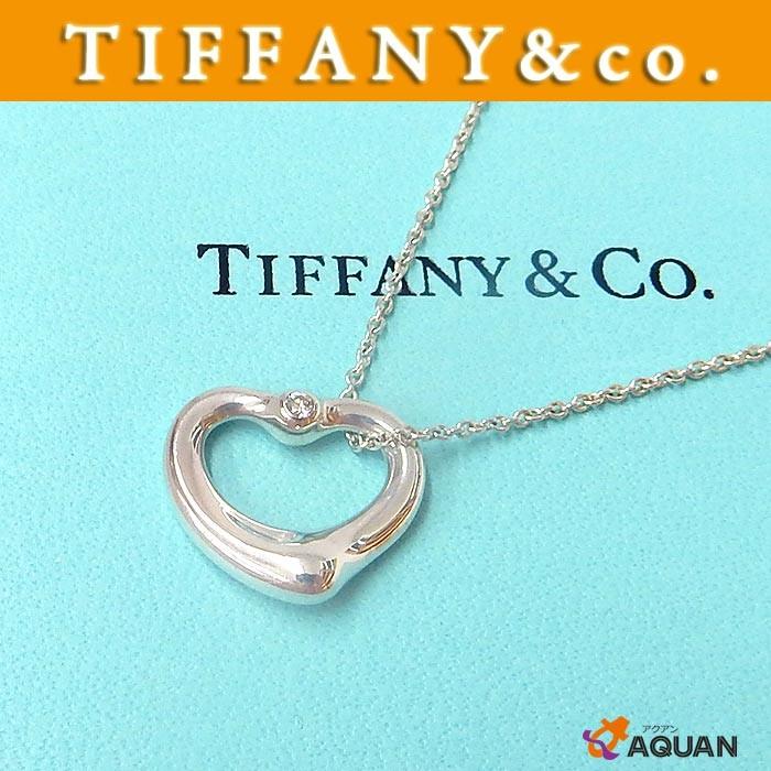 TIFFANY&CO. ティファニー オープンハート ネックレス １Pダイヤ