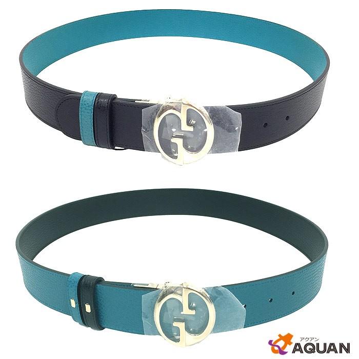 セール Gucci グッチ ベルト リバーシブル レザー ブラック ピーコックブルー レディース メンズ 男女兼用 未使用 Aq3018 ブランド 着物館アクアン京や 通販 Yahoo ショッピング
