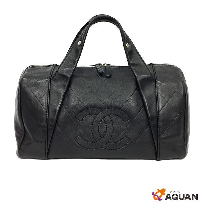 CHANEL シャネル ボストンバッグ ハンドバッグ Vステッチ ココマーク