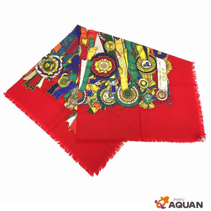 未使用】GUCCI グッチ☆綿100やわらか大判ストール☆クレスト(紋章)柄