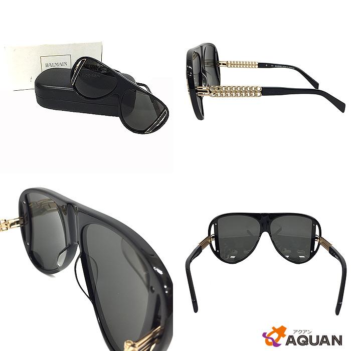 BALMAIN BALMAIN バルマン サングラス BL2061 01 ブラック×ゴールド  