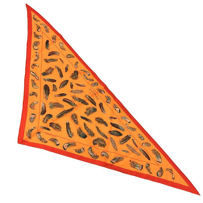 HERMES】エルメス ポワンテュ ポワントゥ 三角 シルク オレンジ