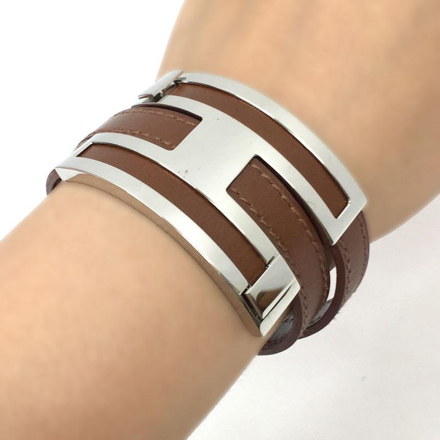 HERMES エルメス プスプス ブレスレット バングル □のG刻 HERMES エルメス プスプス ブレスレット バングル □のG刻
