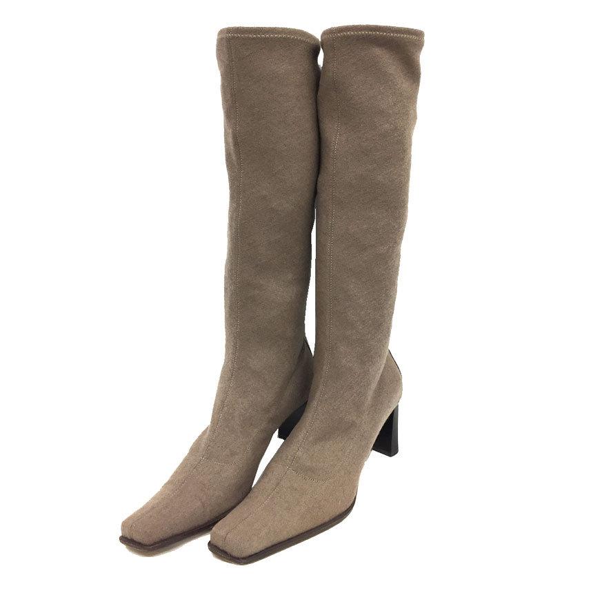 セルジオロッシ35ブーツ22.5ロングブーツスエードハイヒール