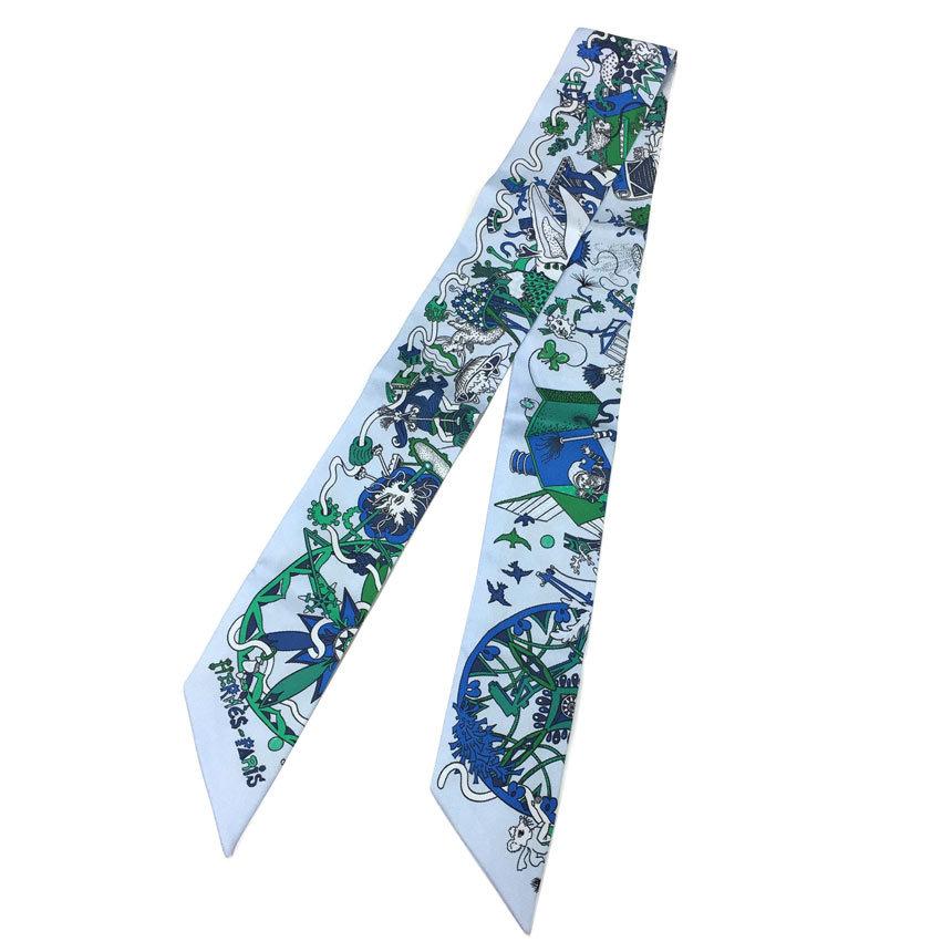 HERMES エルメス ツイリー スカーフ リボンタイ Twilly Scarf La Folle 