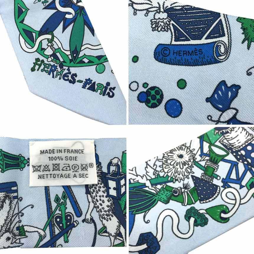 HERMES エルメス ツイリー スカーフ リボンタイ Twilly Scarf La Folle 