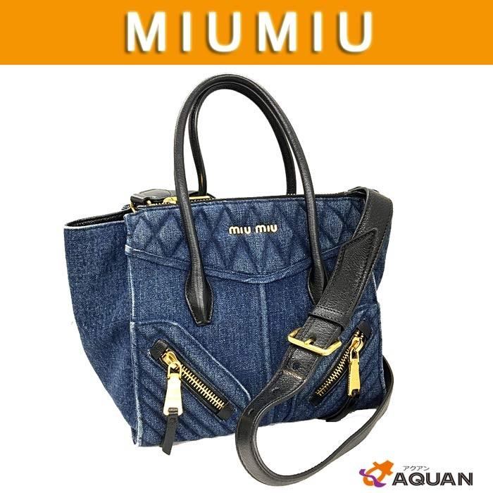 miumiu】ミュウミュウ バッグ デニムバイカー 保存袋付き