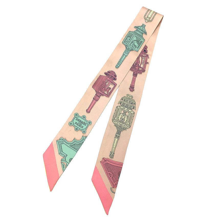 美品】HERMES エルメス ツイリー ピンク メルヴェイユーズ ランタン