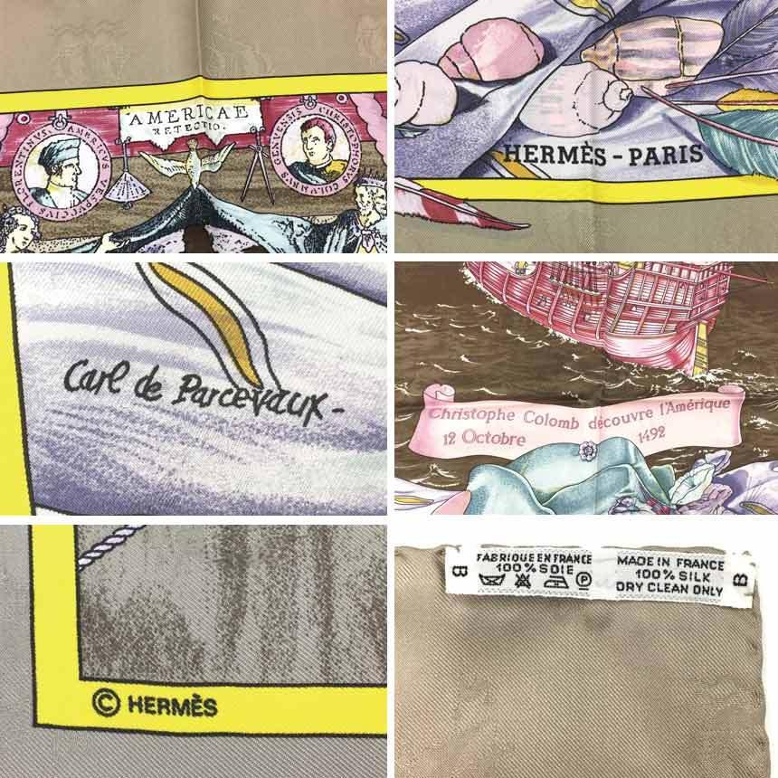 HERMES HERMES エルメス カレ90 スカーフ Christophe Colomb HERMES HERMES エルメス カレ90 スカーフ Christophe Colomb