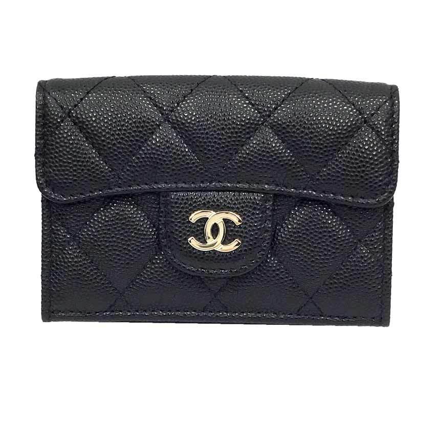 CHANEL シャネル キャビアスキン Wホック折財布 AP0230 三つ折り財布 クラシックスモールウォレット ブラック 黒 未使用 新品 送料無料 :aq4092:ブランド&着物館アクアン京や - 通販 - Yahoo!ショッピング