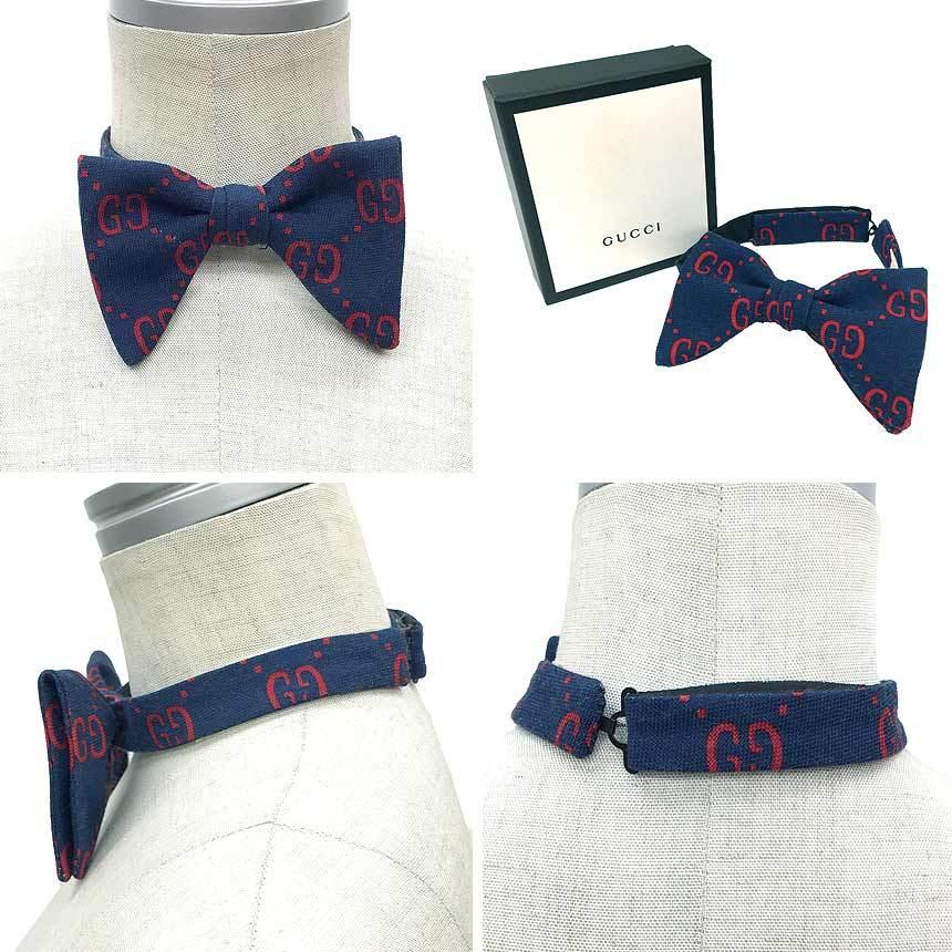 GUCCI GUCCI グッチ GG ウール シルク ボウタイ 蝶ネクタイ GUCCI GUCCI グッチ GG ウール シルク ボウタイ 蝶ネクタイ