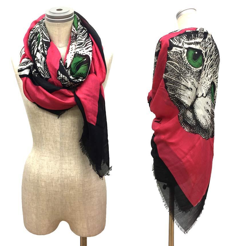 GUCCI レア物 希少 GUCCI グッチ GUCCY ミスティックキャット ストール 