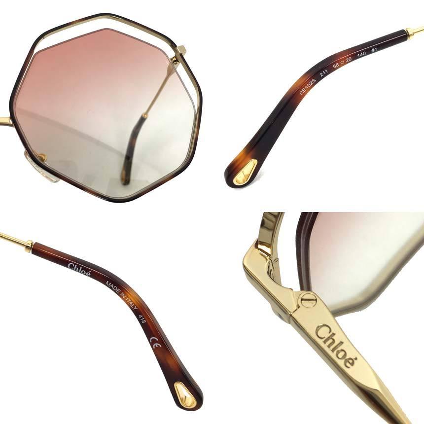 Chloe クロエ Poppy サングラス CE132S 211 オクタゴンフレーム  