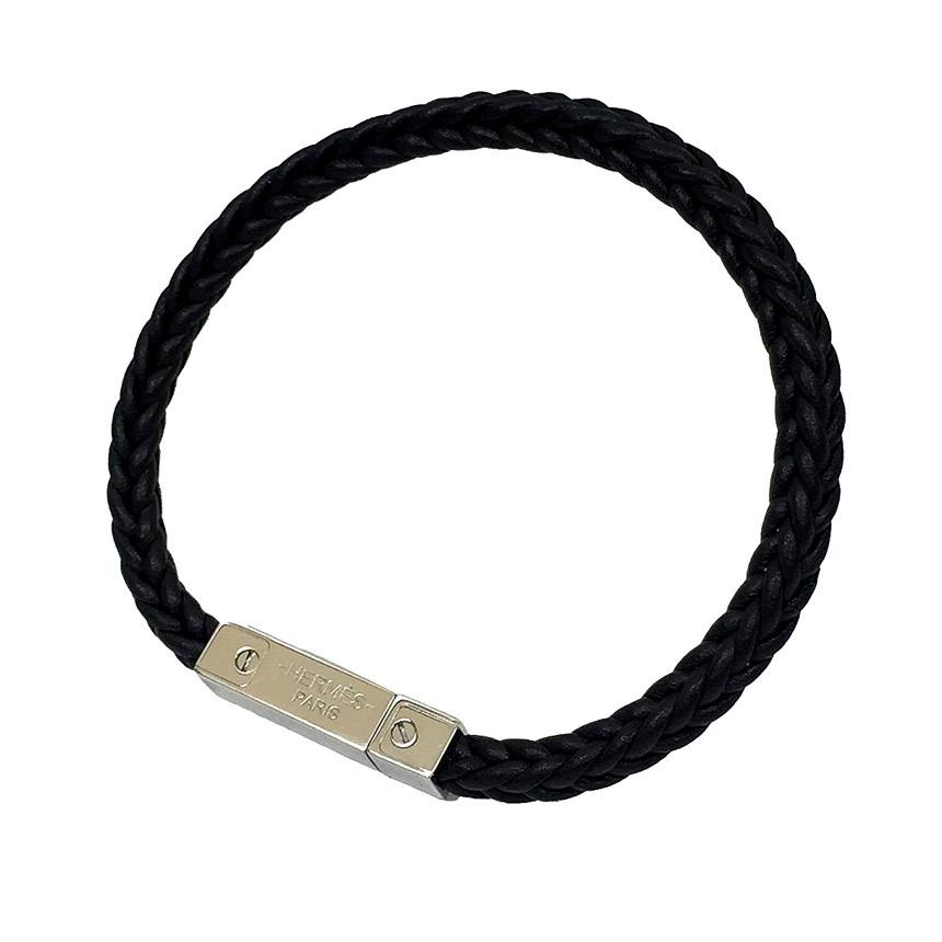 HERMES エルメス GOLIATH ゴリアテ ブレスレット 編みこみレザー 