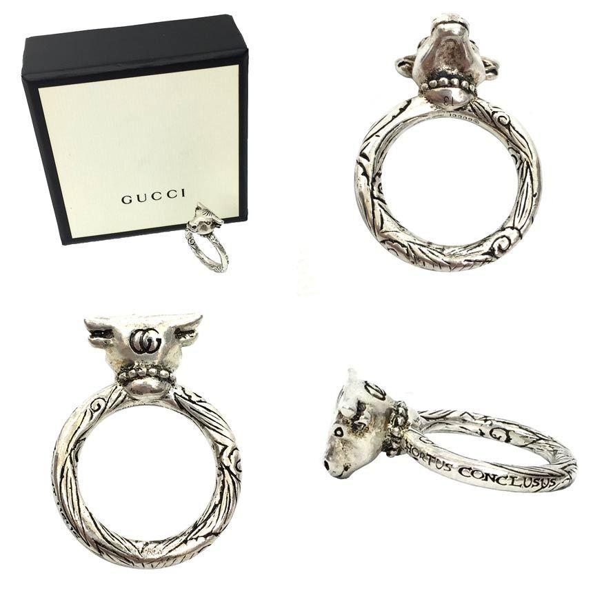 GUCCI グッチ ANGER FOREST BULL HEAD ブルヘッド リング AG925  