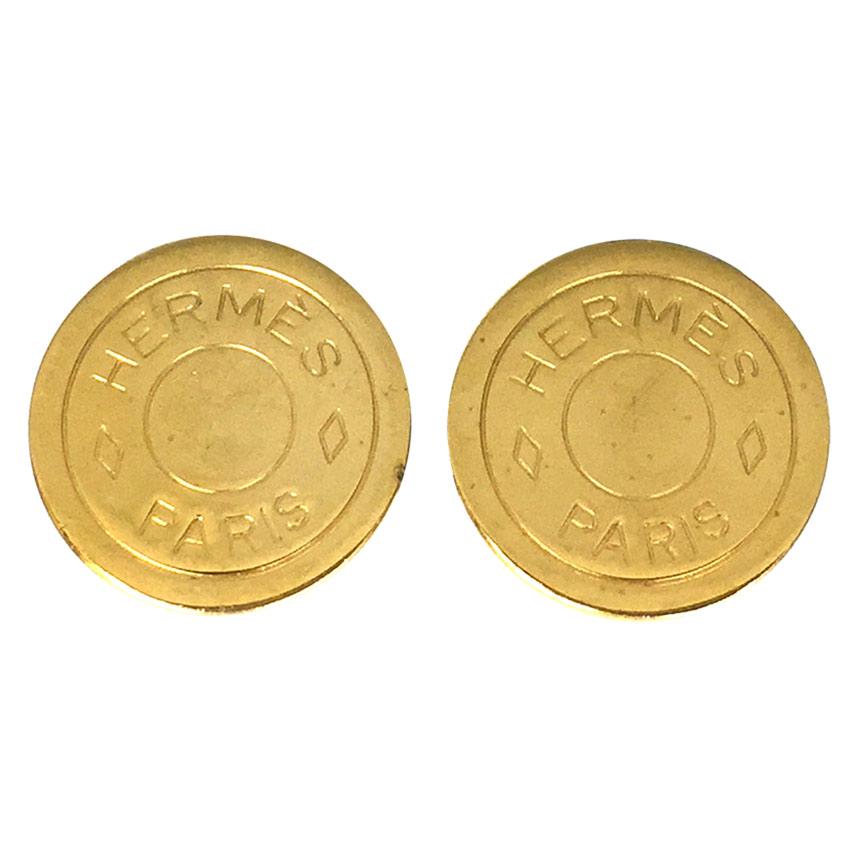 セール 全国送料無料 HERMES エルメス セリエ イヤリング ゴールド  