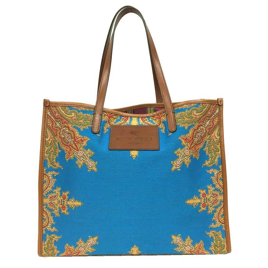 ETRO セール エトロ ペイズリー ジャガード トートバッグ PAISLEY 