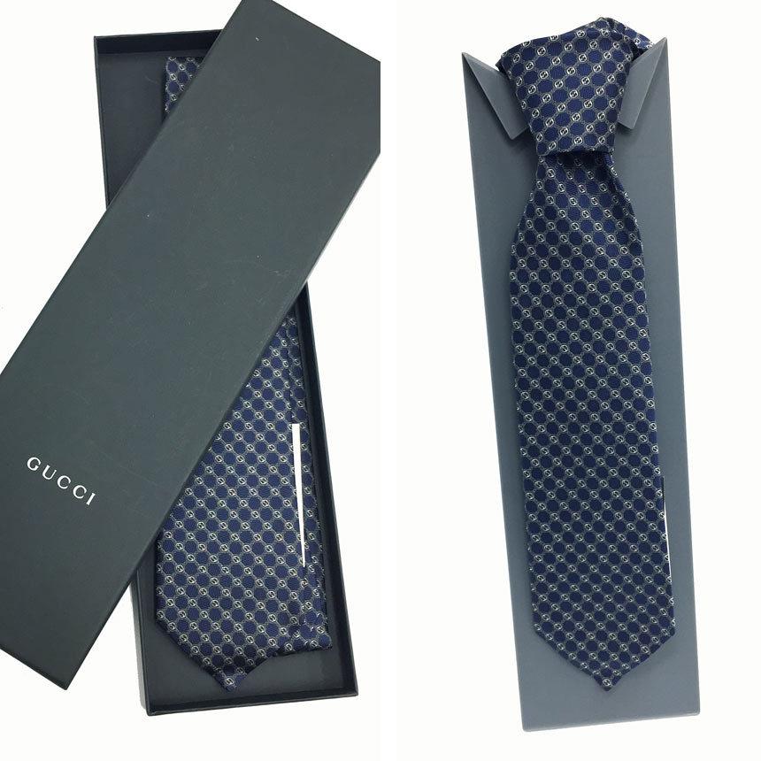 GUCCI グッチ ネクタイ インターロッキングG 386488 シルク100 