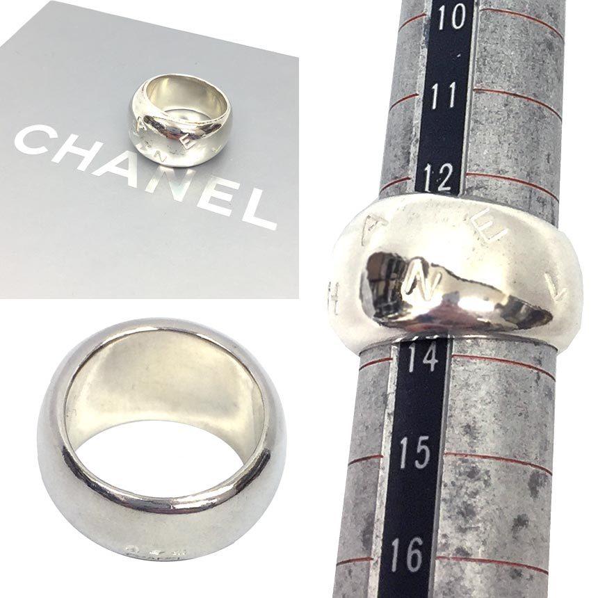 CHANEL セール シャネル ロゴ リング SV925 日本サイズ約13号 CHANEL セール シャネル ロゴ リング SV925 日本サイズ約13号