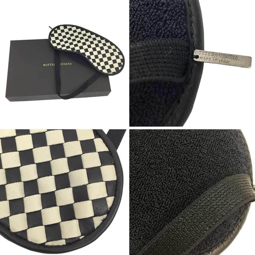 未使用品 ボッテガヴェネタ イントレチャート アイマスク ラムレザー