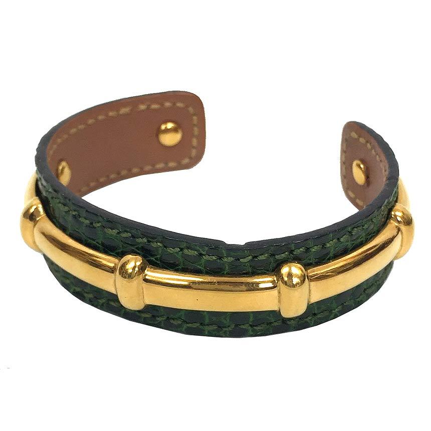 HERMES エルメス アガタ バングル ブレスレット リザードレザー  