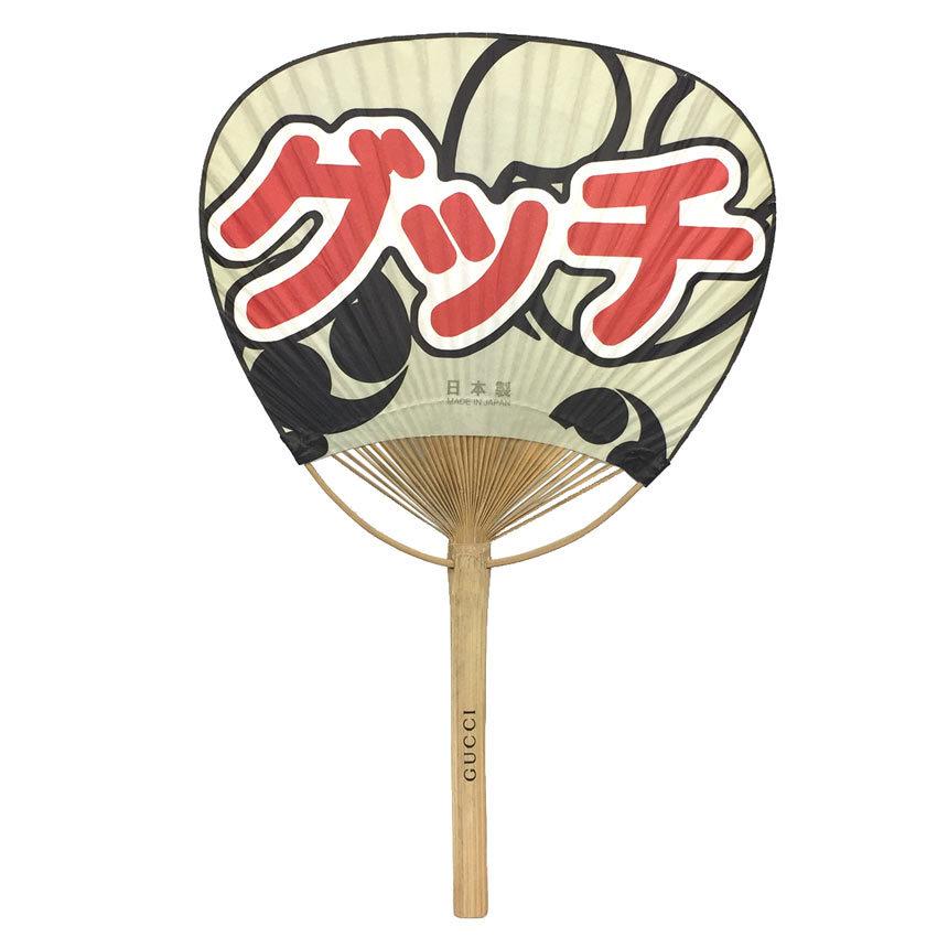 GUCCI グッチ オウル ペイント ペーパーファン うちわ 梟 フクロウ 