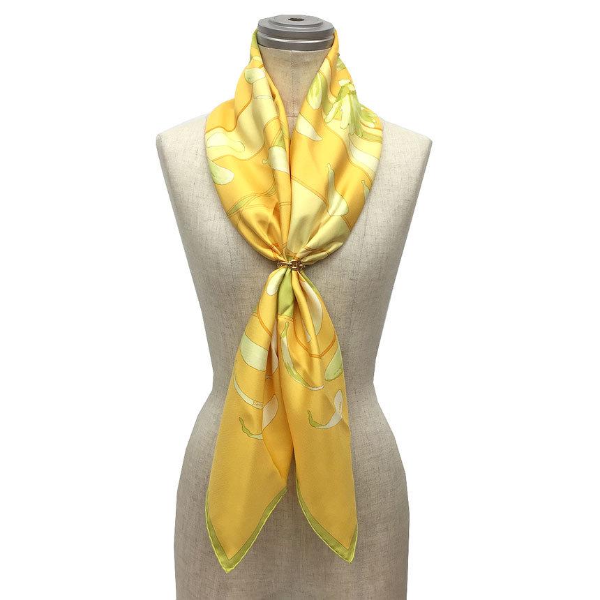 美品 エルメス カレ90 AU GRE DU VENT 風にまかせて スカーフ