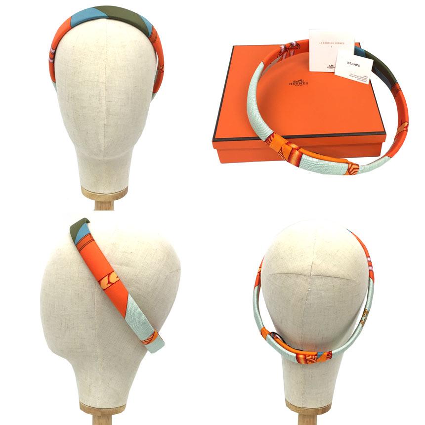 HERMES セール エルメス カチューシャ ミスタンゲット シルク 
