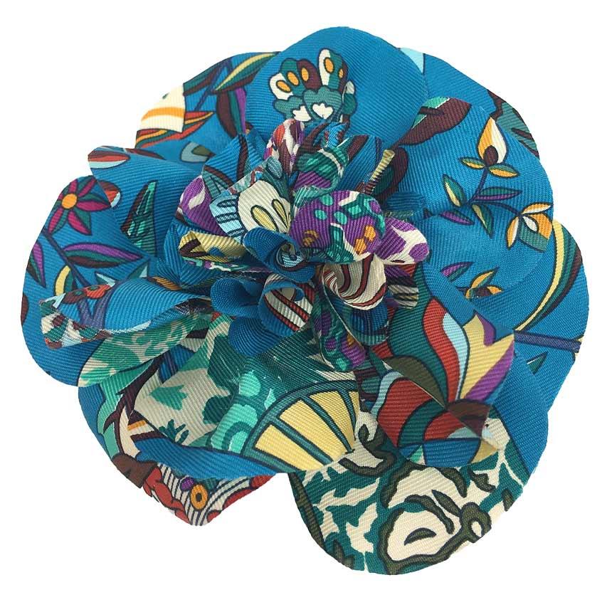 HERMES エルメス ヘアクリップ 髪飾り FLORA フローラ コサージュ 