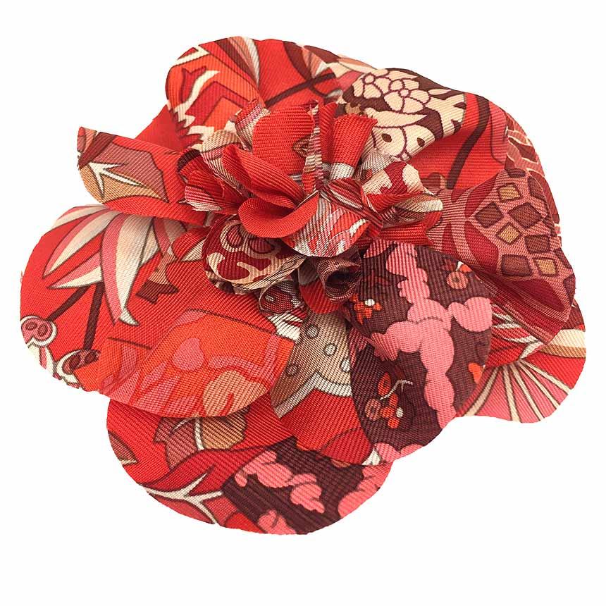 HERMES エルメス ヘアクリップ 髪飾り FLORA フローラ コサージュ 