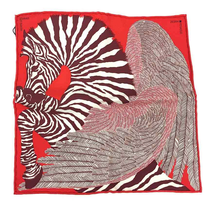HERMES エルメス スカーフ ナノカレ カレ20 Zebra Pegasus ゼブラ 