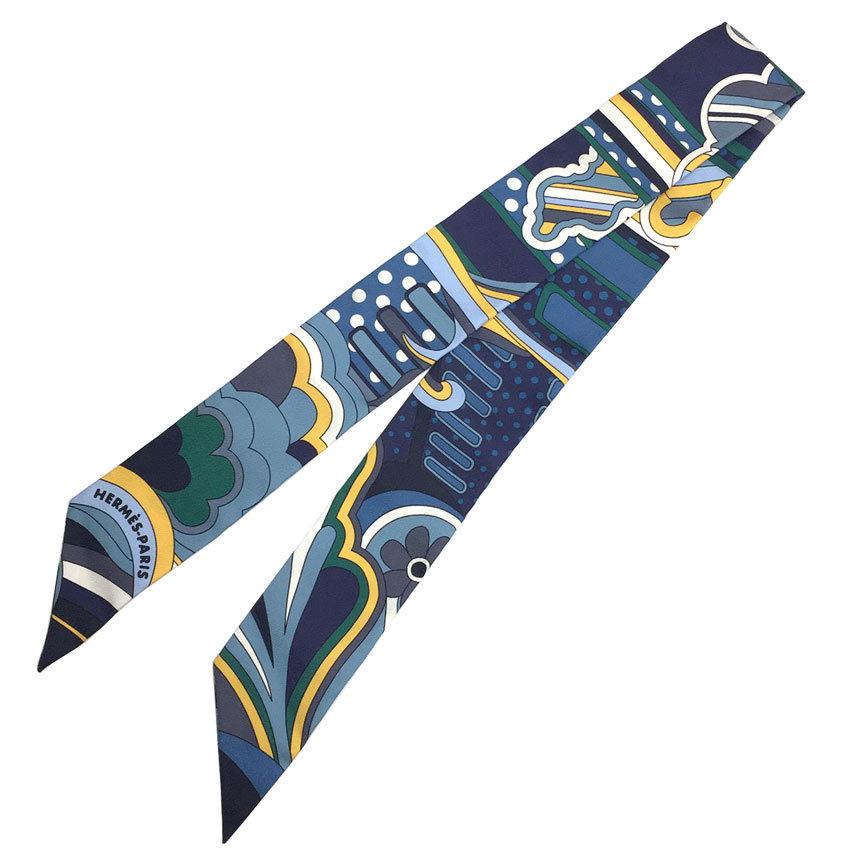 HERMES エルメス ツイリー スカーフ タイスカーフ FAUBOURG RAINBOW  