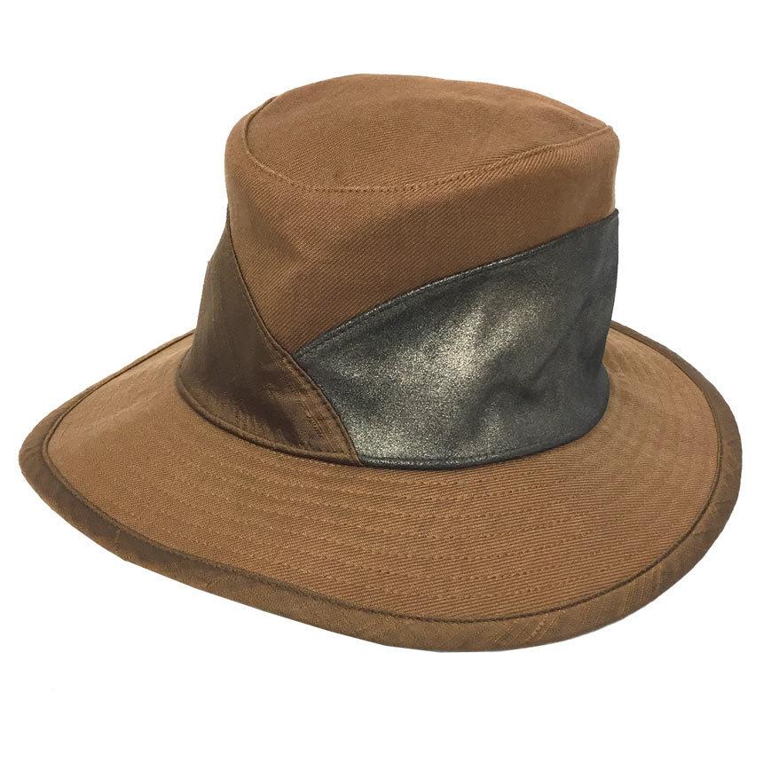 HERMES エルメス ハット 帽子 サイズ57 リネン シルク レザー メンズ レディース 男女兼用 未使用 新古品 aq6376