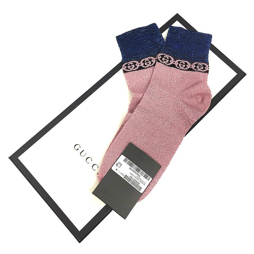 GUCCI グッチ 靴下 SOCKS GREEKY インターロッキングG チェーン 