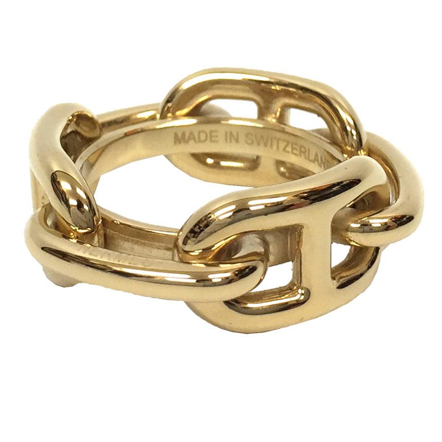 【希少・訳あり】エルメス　シェーヌダンクル　バッファローホーン　スカーフリング 希少・訳あり】エルメス シェーヌダンクル バッファローホーン