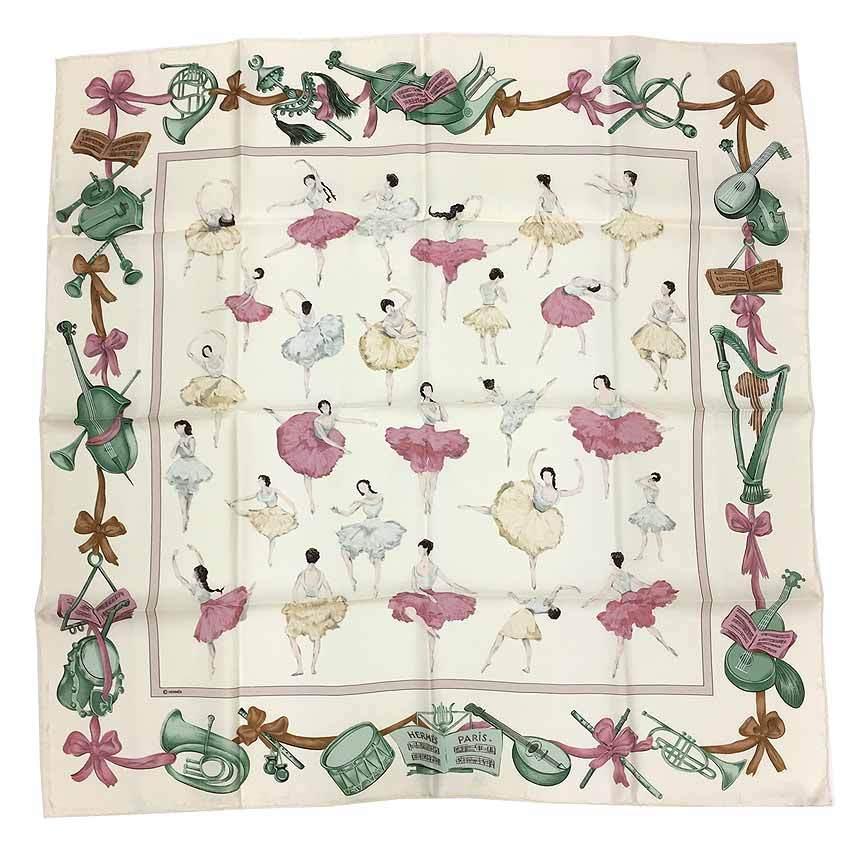 全品送料0円 エルメス Hermes シルクスカーフ バレリーナ ピンク