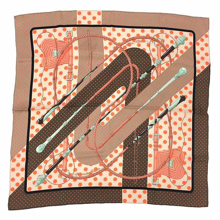 HERMES エルメス スカーフ カレ70 Clic-Clac a Pois クリック 