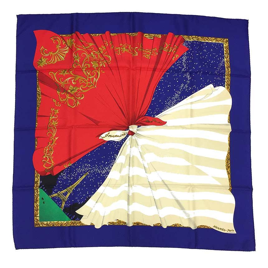 セール 希少 HERMES エルメス スカーフ カレ90 Souvenirs de Paris 