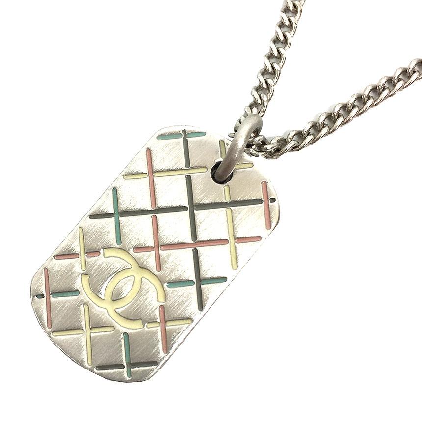 CHANEL シャネル プレート ペンダント ネックレス ココマーク CHANEL シャネル プレート ペンダント ネックレス ココマーク