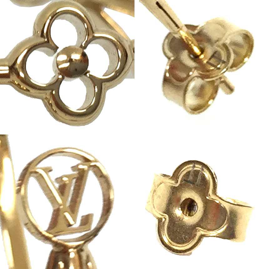 LOUIS VUITTON ルイヴィトン フラワーフル フープピアス ゴールド