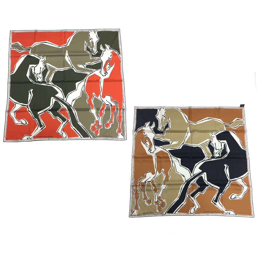 HERMES 超レア物 エルメス カレ90 ダブルフェイス スカーフ La HERMES 超レア物 エルメス カレ90 ダブルフェイス スカーフ La