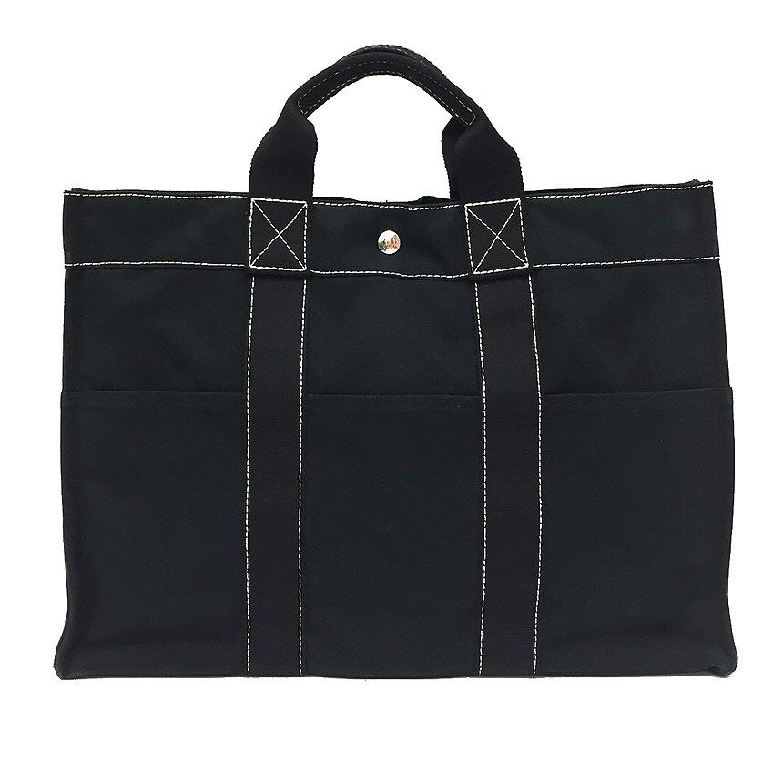 HERMES エルメス ドーヴィルMM ドービル トートバッグ キャンバス 