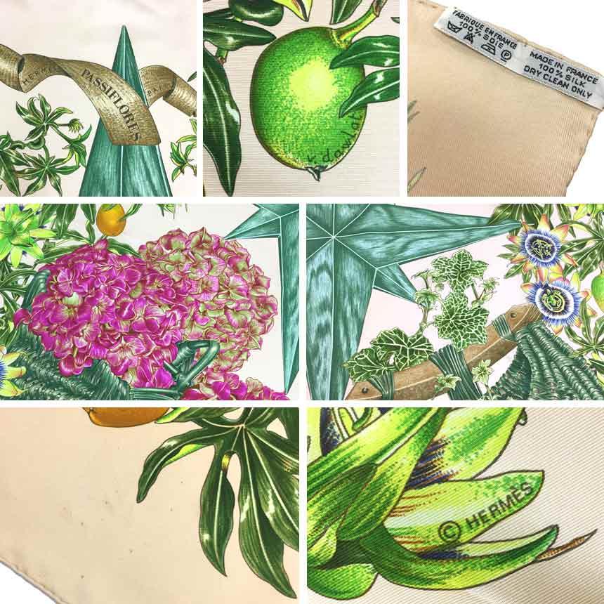 HERMES セール エルメス スカーフ カレ90 PASSIFLORES HERMES セール エルメス スカーフ カレ90 PASSIFLORES