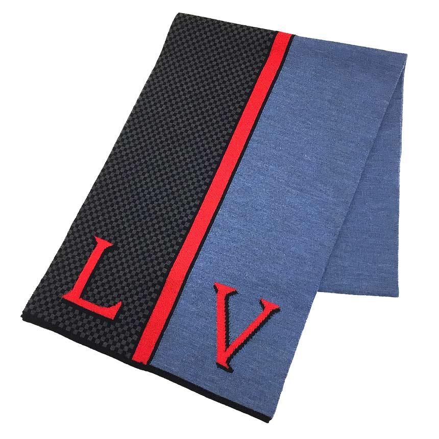 美品】ルイヴィトン エシャルプ LV ダミエ ルージュ マフラー 【公式通販】