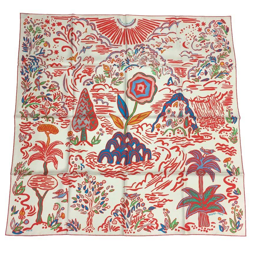 HERMES セール 希少 エルメス スカーフ カレ90 ISOLA DI PRIMAVERA  