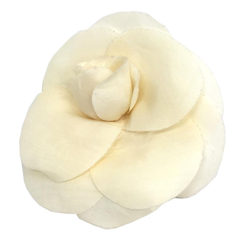 シャネル CHANEL カメリア コサージュ ブローチ 花 アイボリー 