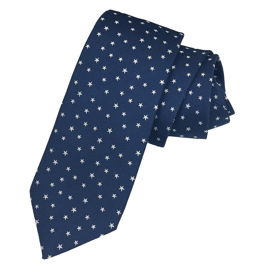 HERMES エルメス ネクタイ SHOOTING STAR シルクツイルタイ ネイビー 